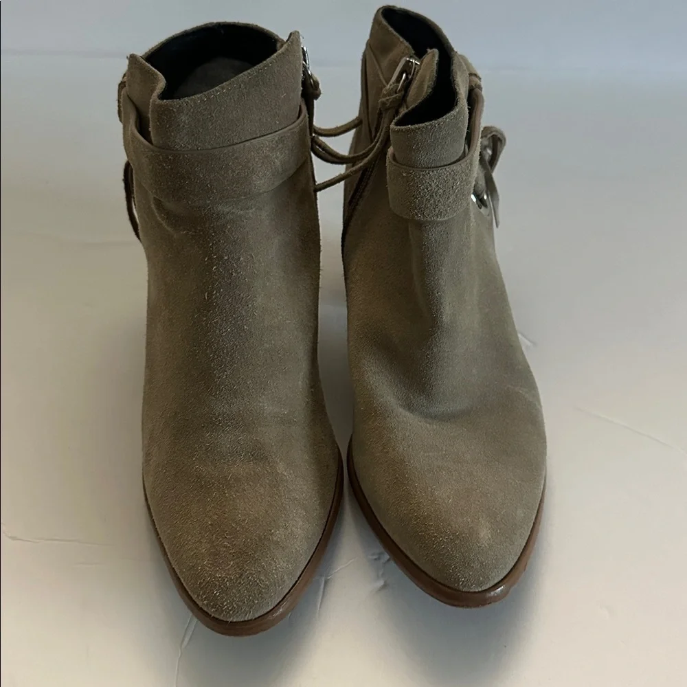 Rebecca Minkoff Taupe Suede Ankle Booties - Picture 3 of 8